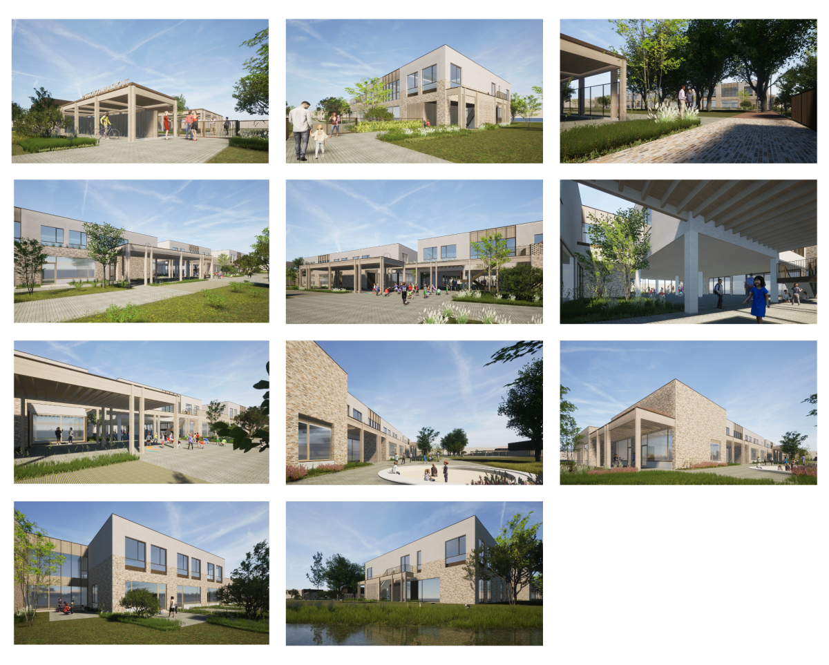 3D beelden schoolgebouw