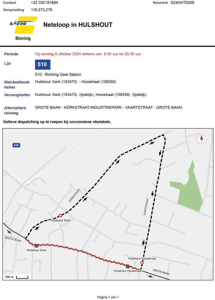 Alternatieve route De Lijn