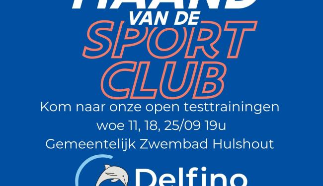 Maand van de Sportclub: Gratis proeftraining - Zwemclub Delfino © Delfino