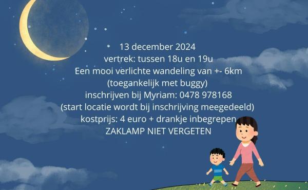 Lichtjeswandeling "Tot de maan en terug" © Gezinsbond VZW